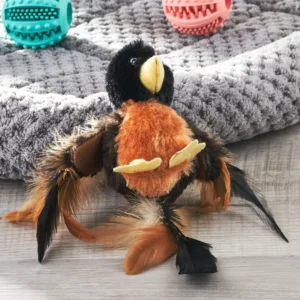 Rockin' Robin Catnip Filled Plush Bird Cat Toy, Multi-Color